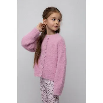 Dívčí svetr Dětský kardigan Coccodrillo ZC5172201FGK růžová 39X, vel. 104
