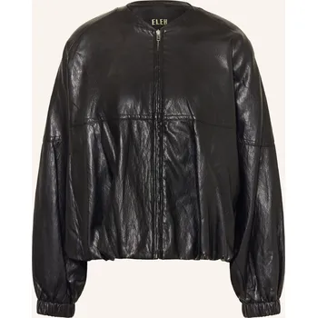 Dámský blejzr Eleh Dámská Bunda V Koženém Vzhledu, černá, 32
