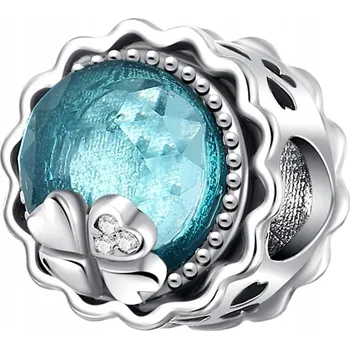 Přívěsek Charms Zawieszka Charms Zelený Křišťál Čtyřlístek Charms Trusky