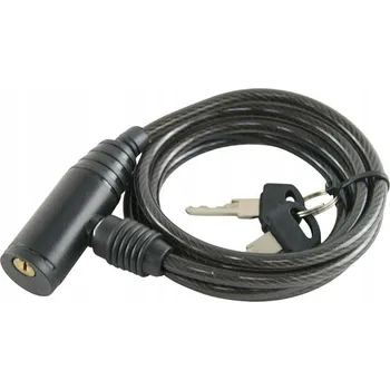 Zámek na kolo ZÁMEK NA KOLO Proti krádeži spirálový zámek 1500 mm černý