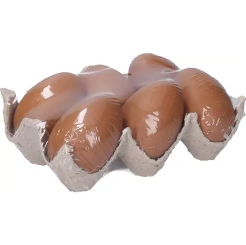 Velikonoční dekorace Wiky Vajíčko dekorační plastové hnědé 6 cm, 6ks