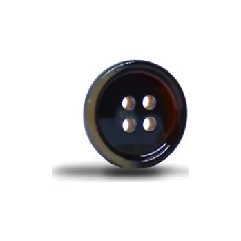 Knoflík Knoflík 15mm, hnědo oranžový, lesklý