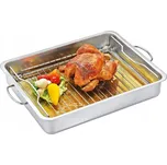 Pekáč Kuchenprofi pekáč 34 × 24 × 5,5 cm plech s roštem nerez 3,6 l