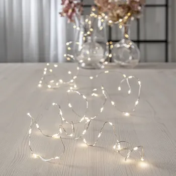 Vánoční dekorace Světelný LED řetěz délka 5 m Star Trading Dew Drop - stříbrný