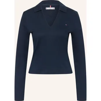 Dámská košile Tommy Hilfiger Dámské Tričko S Dlouhým Rukávem, tmavě modrá, 42