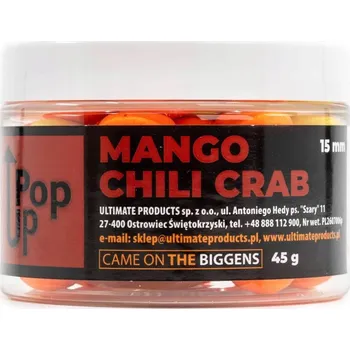 Boilies Nástraha Plovoucí kuličky Pop Up Ultimate Products Mango Chili Crab 15 mm