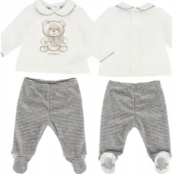 Kojenecký overall Plyšová kojenecká souprava s polodupačkami bavlněná Primigi 9M/68 cm