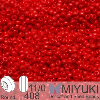 Korálek Korálky Miyuki Round 11/0. Barva 0408 Opaque Red. Balení 5g.