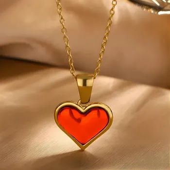 Náhrdelník IZMAEL Náhrdelník SR 38904 Zlatá/Červená KP38904