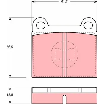 Brzdová destička Sada brzdových destiček, kotoučová brzda TRW GDB663