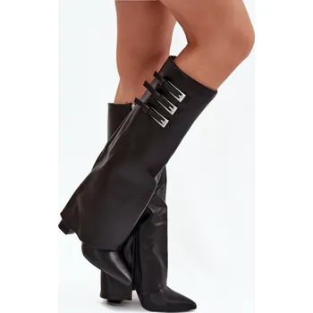 Dámské kozačky Dámské kozačky na podpatku C-354 Černá - Stephan Paris černá 41