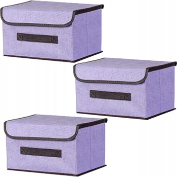 Úložný box PUDEŁKA DO PRZECHOWYWANIA SKŁADANE 3x LEN PORYVKA NA OBLEČENÍ DO SKŘÍNĚ 26x16