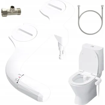 WC sedátko BIDETOVÉ SEDÁTKO NA WC TOALETU, MYCÍ NÁSTAVEC, BIDET S DVOJITOU TRYSKOU - SADA