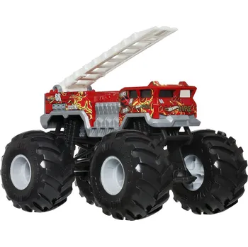 autodráha Hot Wheels Monster trucks velký truck 5 Alarm Red