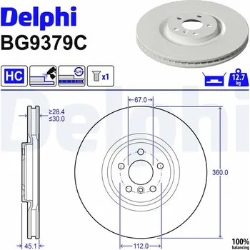Brzdový kotouč Brzdový kotouč DELPHI BG9379C