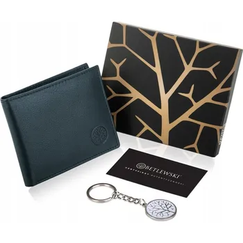 Peněženka Betlewski , přírodní kůže, modrá - muž