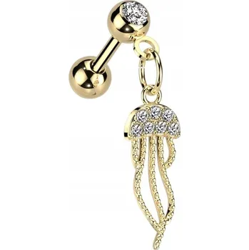 Náušnice Náušnice do ucha s visící medúzou 1,2/6 zlatá