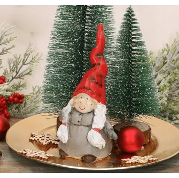 Vánoční dekorace Vánoční skřítek / dekorativní gnóm 14 cm