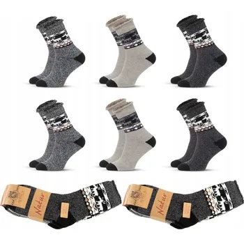 Pánské oblečení Aleszale Ponožky Ponožky Norské Vánoční Vlna vícebarevné velikost 40-43