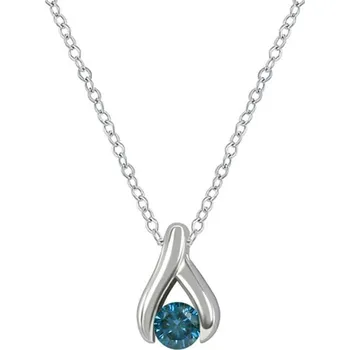 Přívěsek Minimalistický přívěsek s modrým diamantem Tilda