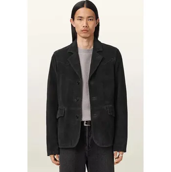 Semišové sako AllSaints HORNETT M020LD černá 99X, vel. XXL