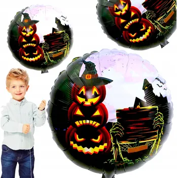Balónek BALÓNEK NA HALLOWEEN PÁRTY DÝNĚ ČARODĚJNICE STRAŠIDELNÝ ZÁMEK VELKÝ 50 CM