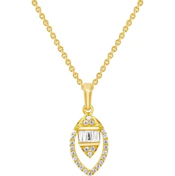 Šperk Zlatý přívěsek mandlového tvaru s lab-grown diamanty Einar