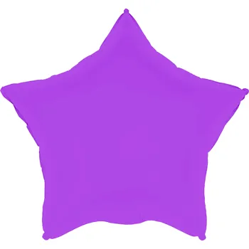 Balónek Fóliový balónek ve tvaru hvězdy, matný fialový, 45 cm