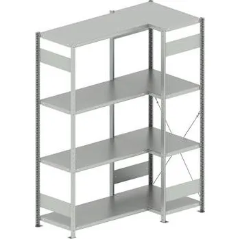 regál META zásuvný rohový regál 2000 x 750 /1000 x 500 mm nosnost 100 kg