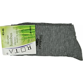ROTA Pánské bambusové ponožky vz. 51 Velikost: 43 - 46, Barva: šedá
