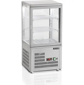 TEFCOLD UPD 60 Chladicí vitrína stolní (šedá/černá) Barva: Šedá
