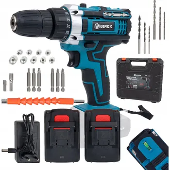 Vrtačka Aku vrtačka Akumulátorová 21V Modrá + 2x Akumulátory Sada