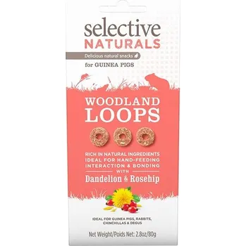 Krmivo pro hlodavce Supreme Selective Naturals snack Woodland Loops 80 g