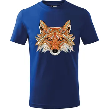 Dětské tričko s potiskem Hlava lišky Velikost: 134/8 let, Barva trička: Královsky modrá