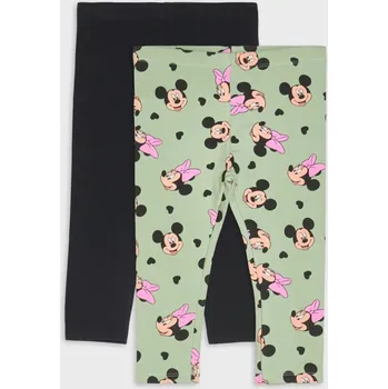 Dívčí oblečení Sinsay - Zateplené legíny 2 pack Minnie Mouse - olivová - 093FX-81X - 093FX-81X-80