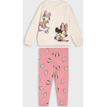 Dívčí mikina Sinsay - Souprava mikiny a&nbsp;legín Minnie Mouse - krémová - 427GK-01X - 427GK-01X-98