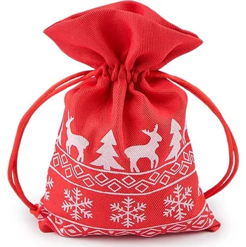 Vánoční dekorace Vánoční dárkový pytlík 10x15 cm