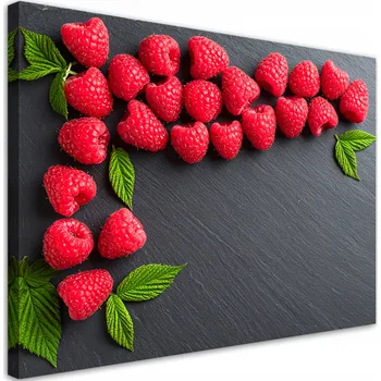 Obraz Obraz do kuchyně a jídelny, Červené maliny ovoce příroda 60x40 cm
