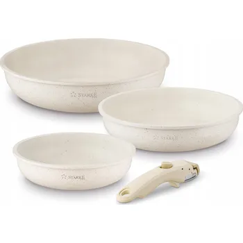 Pánev Sada pánví s odnímatelnou rukojetí Starke Pro Compacti Cream 20/24/28 4 ks