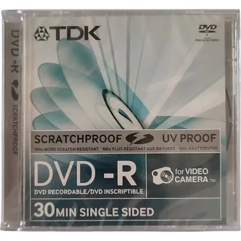 DVD film DVD disk TDK DVD-R 1,4 GB 1 ks