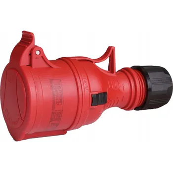 Elektrická zásuvka Přenosná podlahová Elektrická Zásuvka Elektromet červená