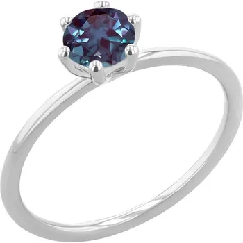 Prsten Zásnubní prsten s lab-grown alexandritem Birdie
