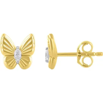 Šperk Zlaté náušnice ve tvaru motýla s lab-grown diamanty Anna