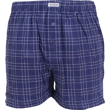 Boxerky Pánské trenky s kostkovaným vzorem Andrie PS5914 navy velikost 3XL-62/64