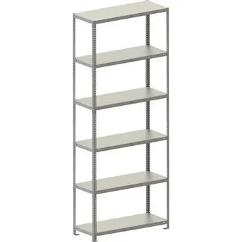 Dílenský regál META šroubovaný regál základní sada 2500 x 1000 x 400 mm nosnost 100 kg