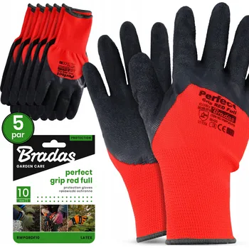 Pracovní rukavice 5 x LATEXOVÉ OCHRANNÉ RUKAVICE vel. 10 Pracovní rukavice ODOLNÉ Zahradní WN