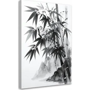 Obraz Obraz do obýváku ložnice, Bambus Hory malířství japonská krajina 70x100
