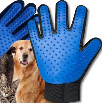 Kosmetika pro psa RUKAVICE S KARTÁČEM PRO ČESÁNÍ A HLADÍCÍ VYČESÁVÁNÍ SRSTI PSA KOČKY, ODOLNÁ