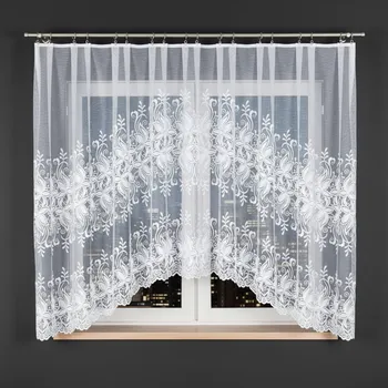 Záclona Dekorační oblouková krátká záclona na žabky JOANNA 160 bílá 330x160 cm MyBestHome