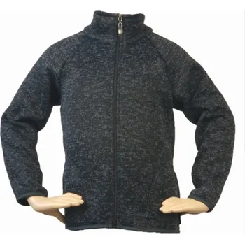 Dívčí svetr Fantom Dětský svetr na zip - ČERNÝ MELÍR KONFEKČNÍ VELIKOST: 80